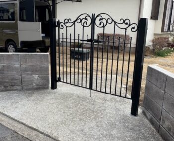 門扉交換、ブロック工事⻔